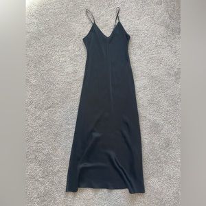 100% Silk Slip Midi Dress - Medium